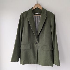 Veronica Beard Women's Sage Green Linen Blazer Size 12